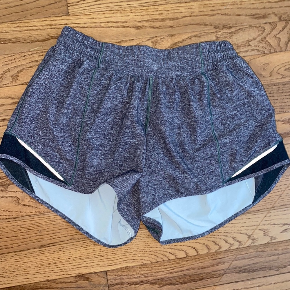 4” Lululemon Grey Hotty Hot Shorts